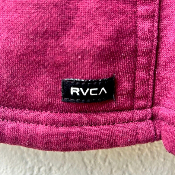 RVCA Smudged Plum Purple Ombre Cropped Mock Neck Sweatshirt - Picture 5 of 10